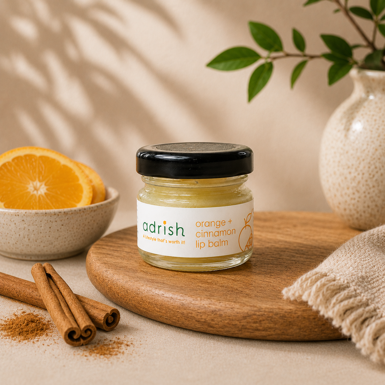Orange & Cinnamon Lip Balm