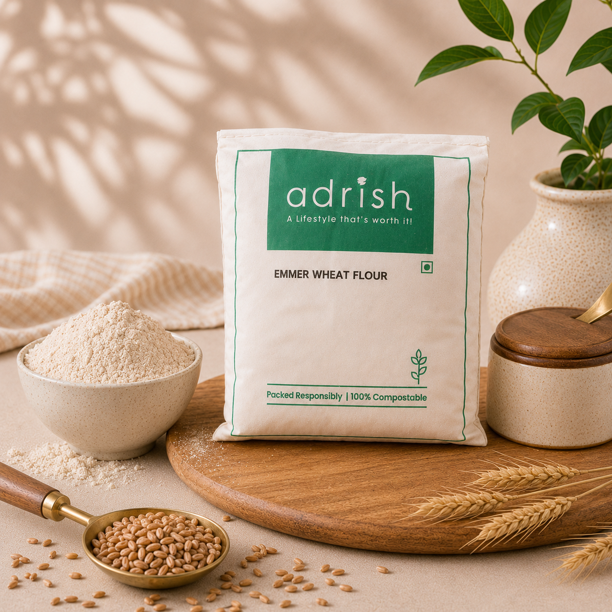 Emmer Wheat Flour (Khapli Wheat Atta)