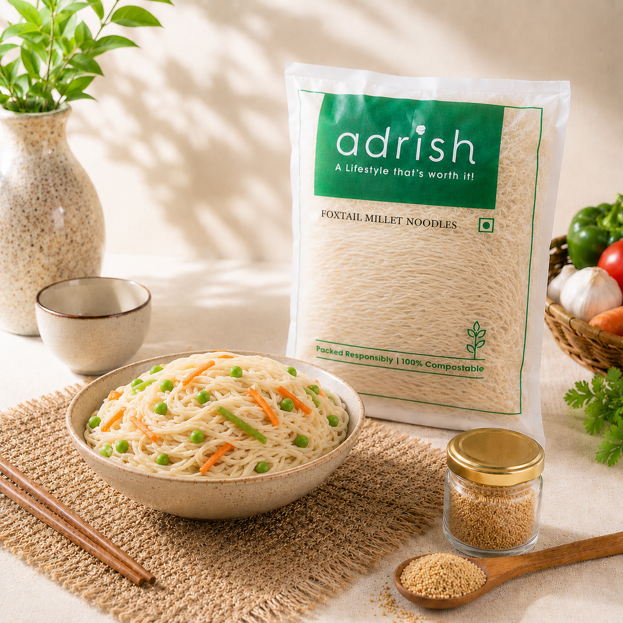 Foxtail Millet Noodles with Tastemaker