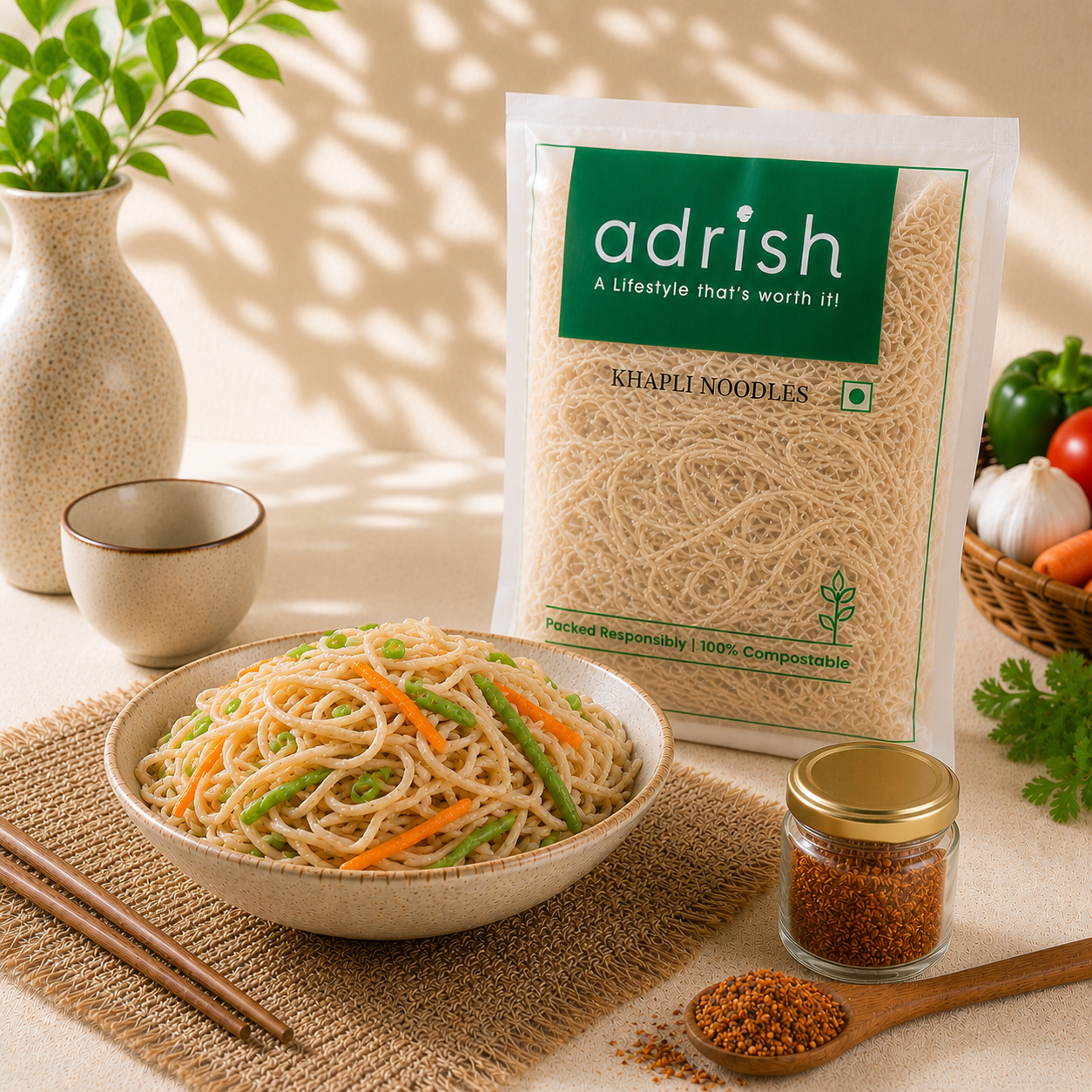 Emmer Wheat Noodles with Tastemaker