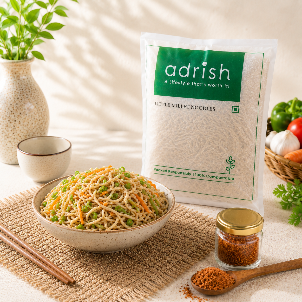 Little Millet Noodles with Tastemaker