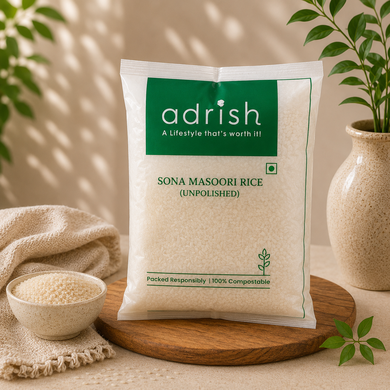 Sona Masoori Rice (Unpolished)