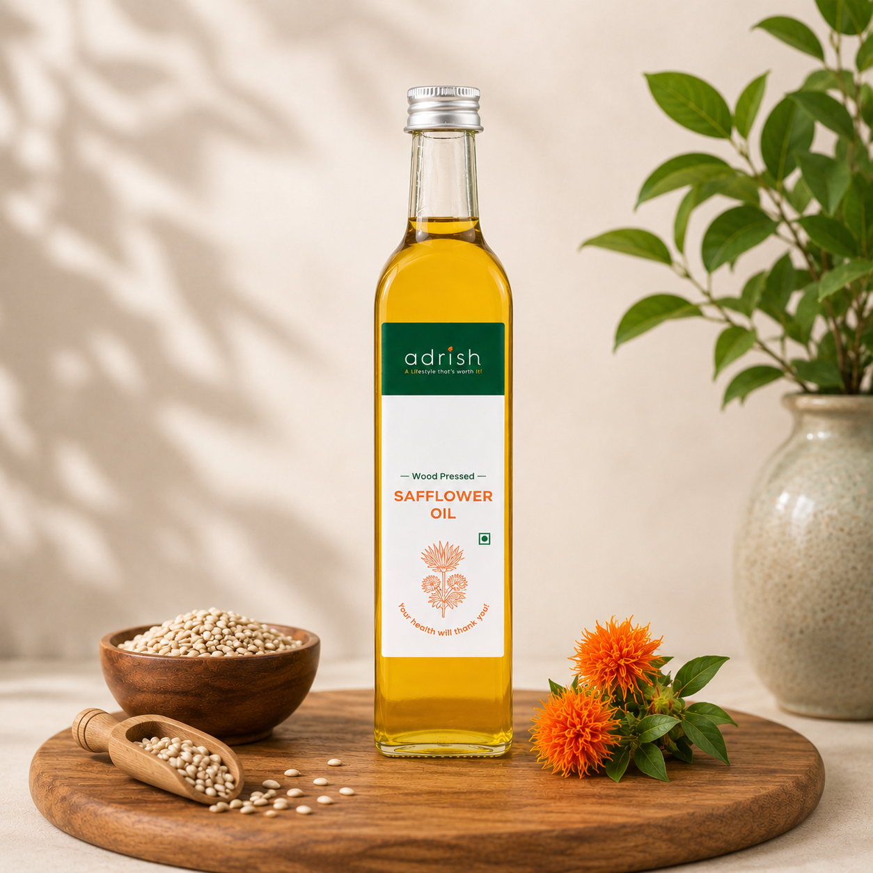 Wood-pressed Safflower Oil
