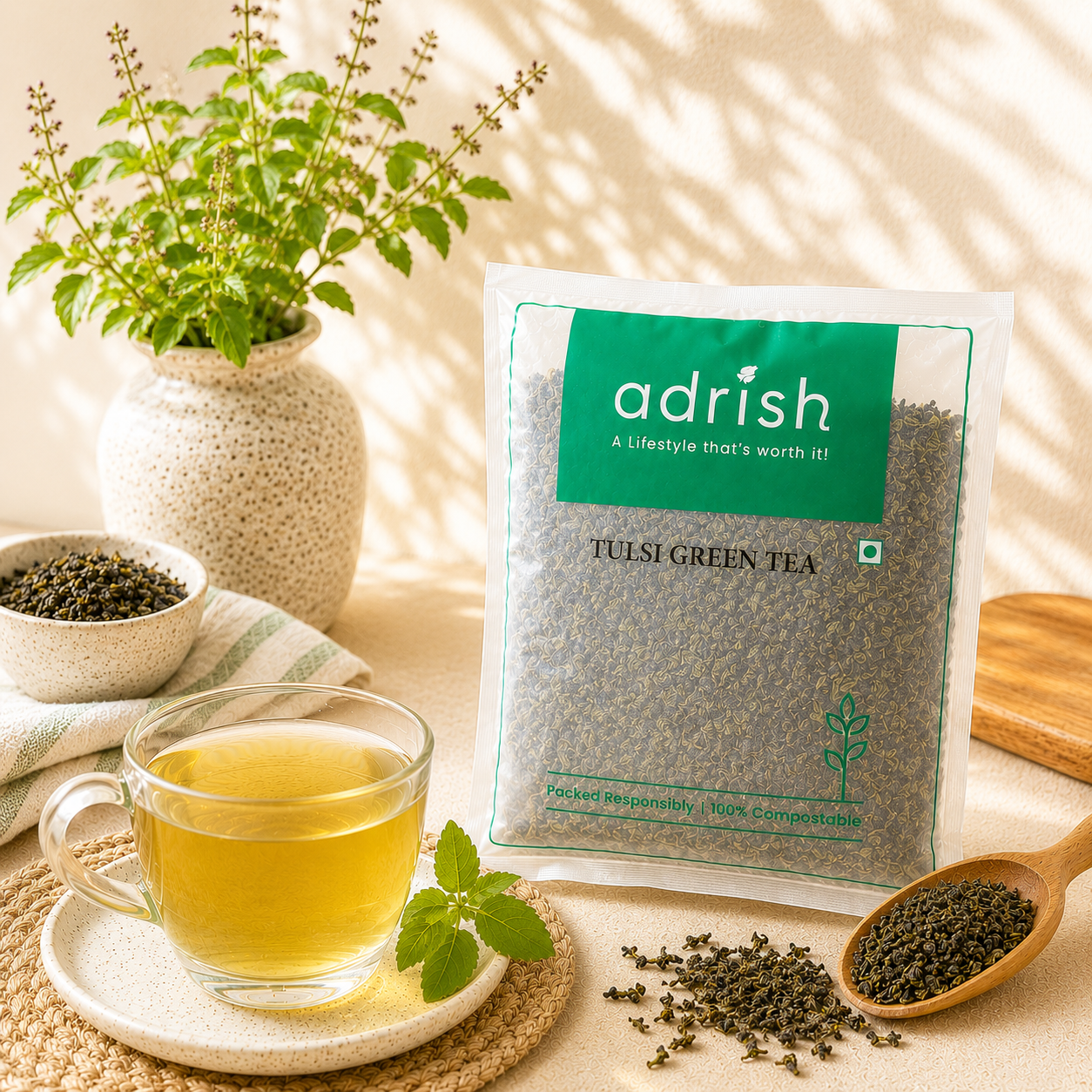 Tulsi Green Tea