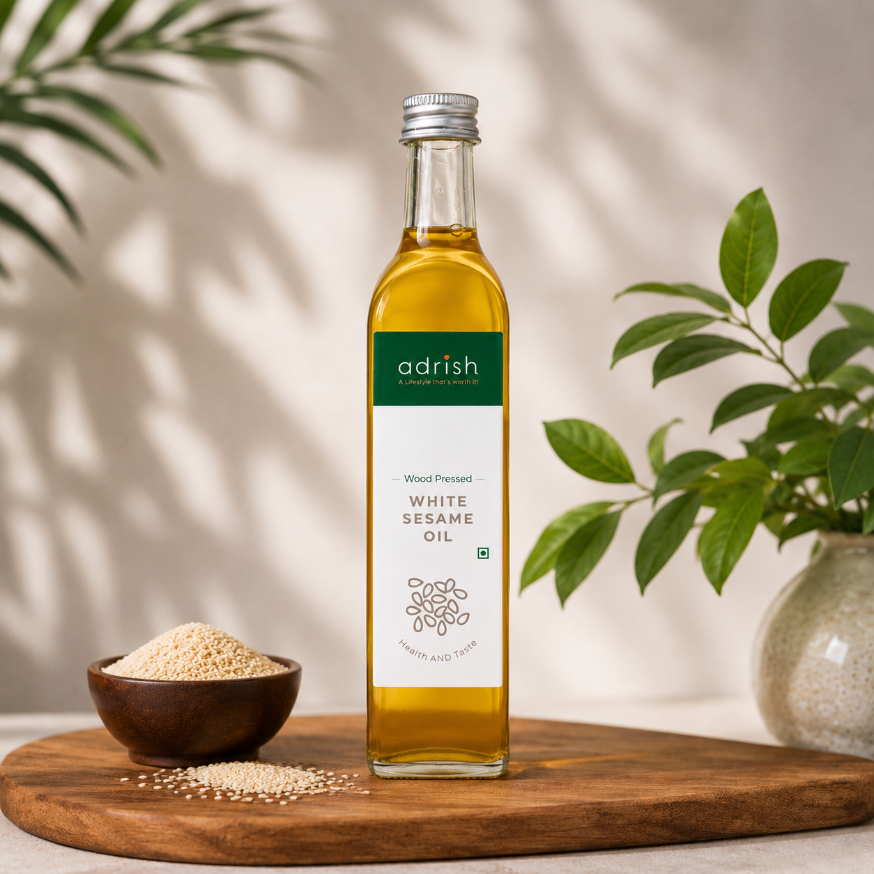 Wood-pressed White Sesame Oil